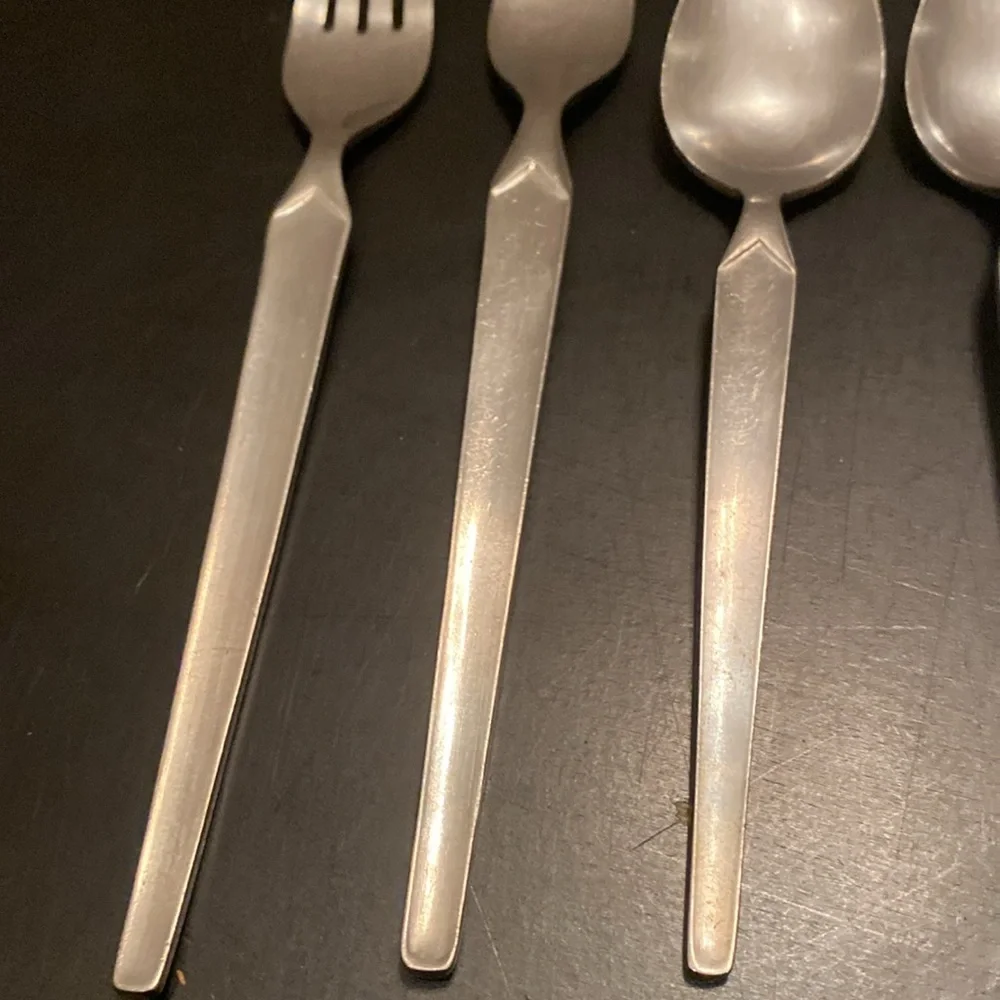Cortina stainless steel Japan 5 pc serve set fork, spoon, butter knife flatware